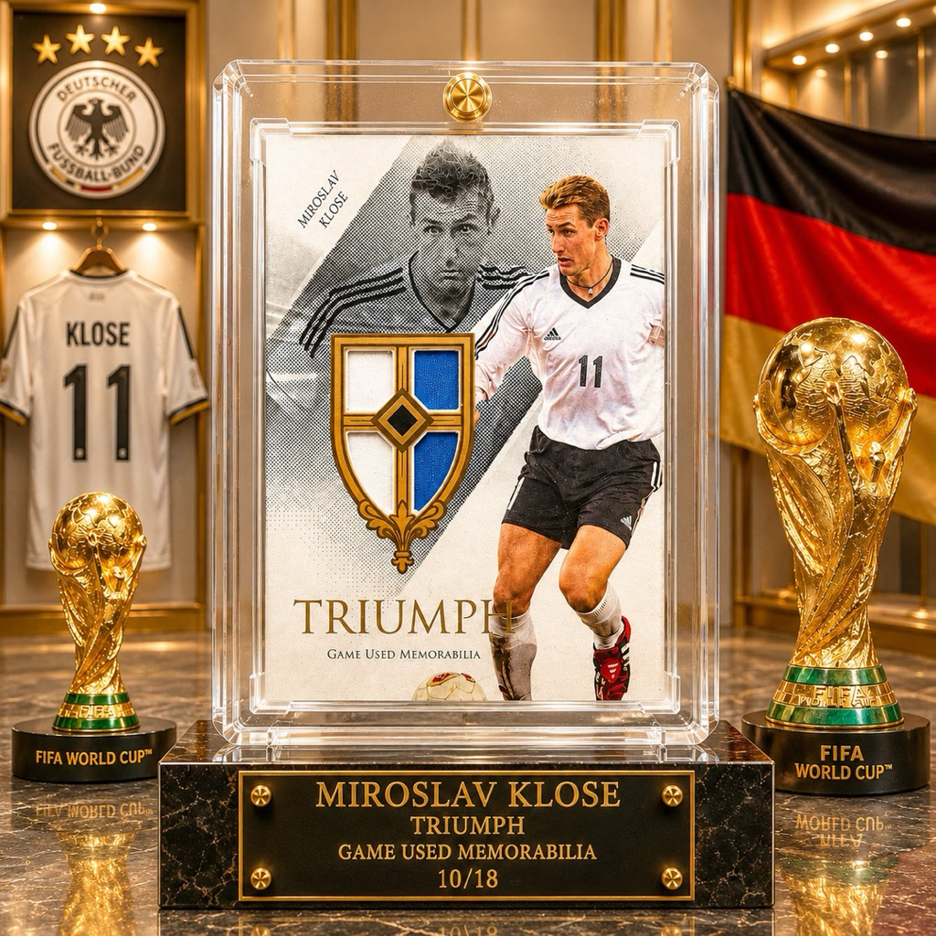 การ์ดชิ้นส่วนผ้านักฟุตบอล Miloslav Klose Game Used