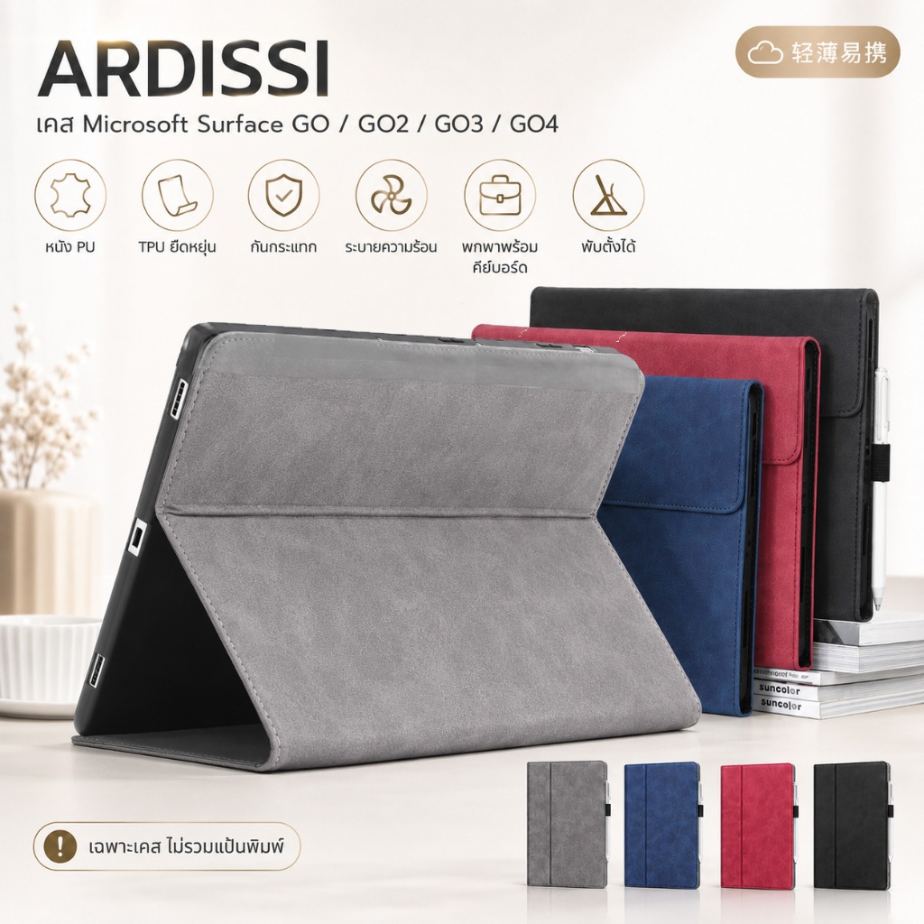 ARDISSI เคส สำหรับ Microsoft Surface GO2 / GO3 / GO4 / GO 1 2 3 4