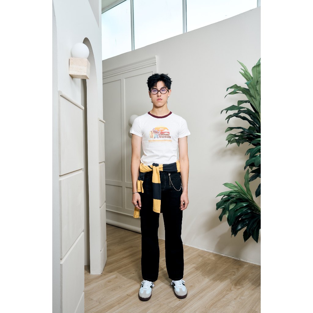 Niyom Jeans تيشيرت Stitch مطبوع — صورة 5