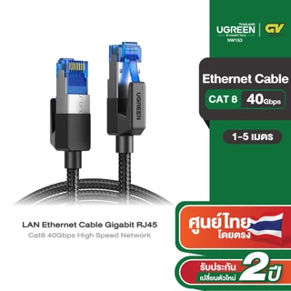UGREEN รุ่น NW153 สายแลน Cat8 LAN RJ45 Ethernet Cable 2000MHz Bandwidth 40Gbps High Speed Network Cable routers, ADSL