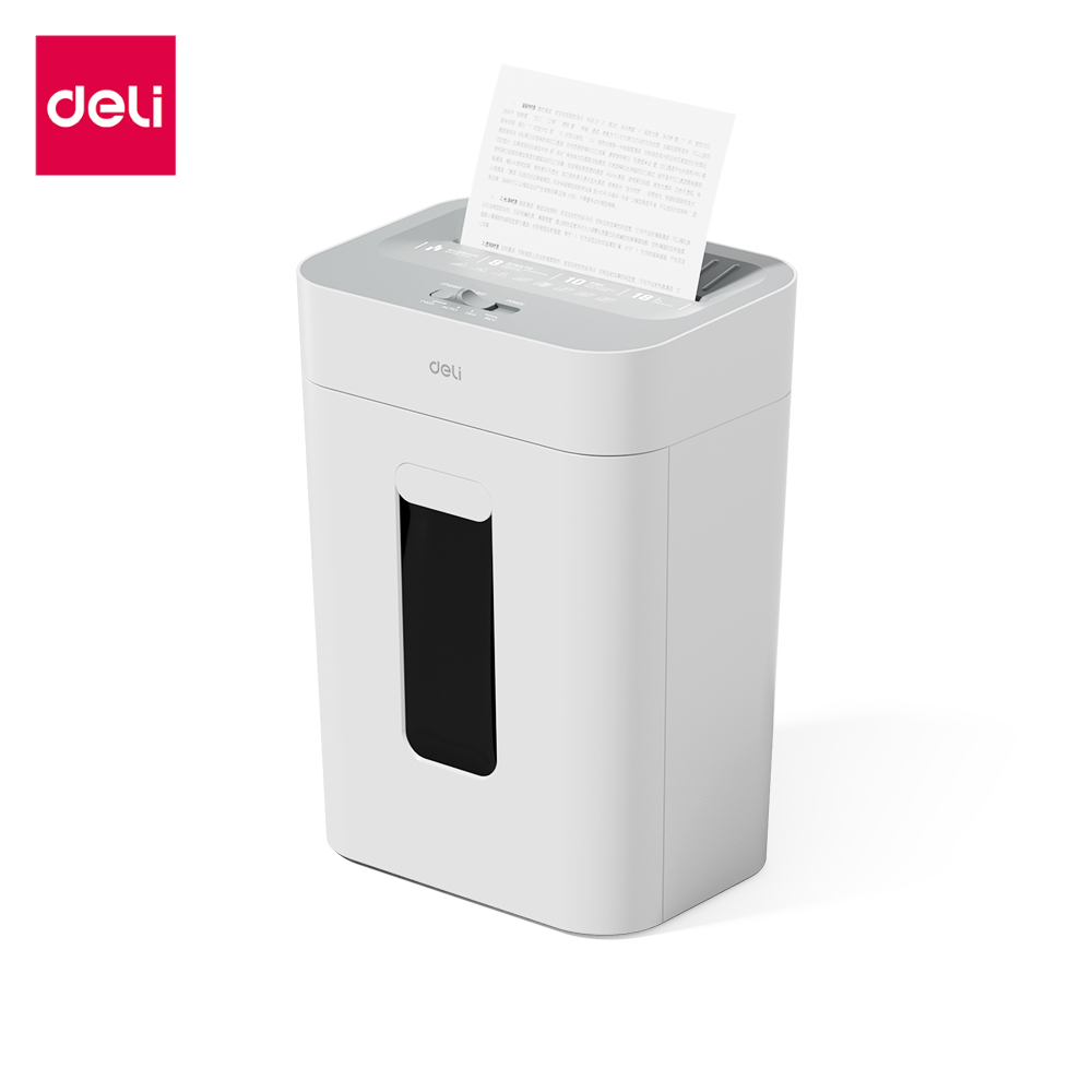 Deli เครื่องทำลายเอกสาร 18L Auto เครื่องย่อยกระดาษ A4 หูหิ้วพกพาสะดวก ย่อยละเอียด4x38 Paper Shredder