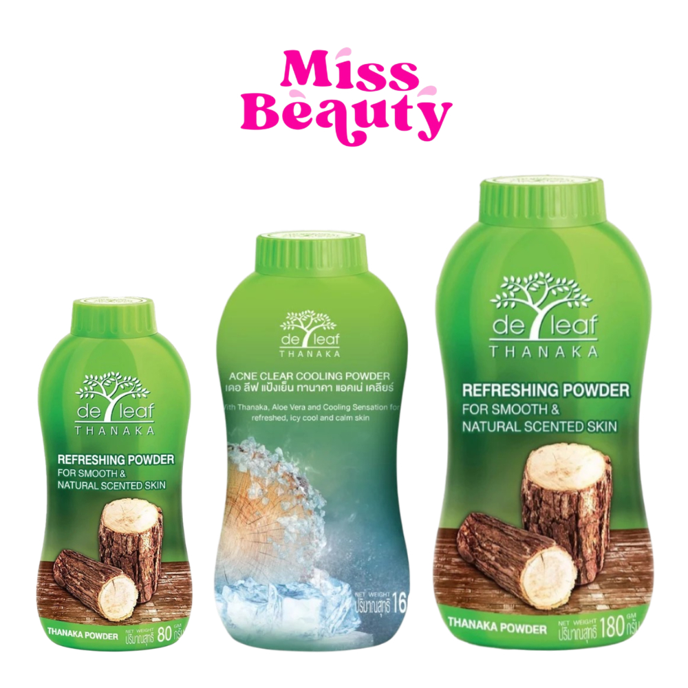 De Leaf Thanaka แป้งฝุ่น แป้งทานาคา เดอ ลีฟ ทานาคา 80/160/180 กรัม