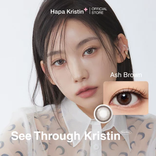 HapaKristin คอนแทคเลนส์ รายเดือน รุ่น See Through Kristin สี Ash Brown (2pcs/box) มีค่าสายตา Contact Lens