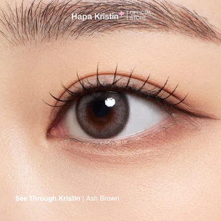 HapaKristin คอนแทคเลนส์ รายเดือน รุ่น See Through Kristin สี Ash Brown (2pcs/box) มีค่าสายตา Contact Lens