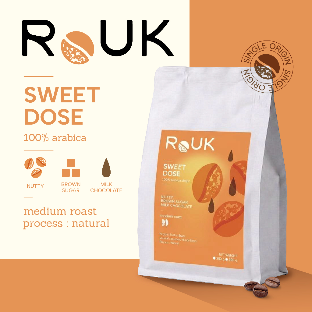 ROUK SWEET DOSE เมล็ดกาแฟอาราบิก้า คั่วกลาง