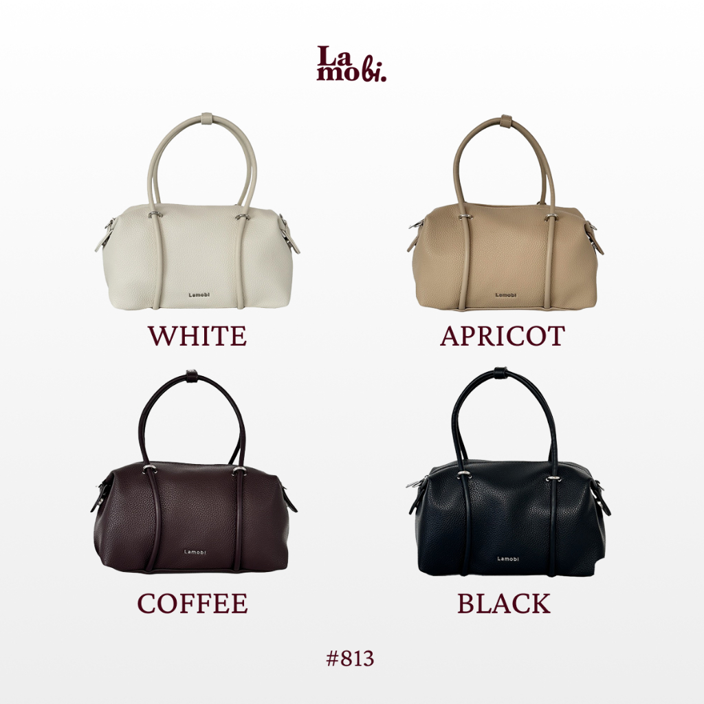 Lamobi. กระเป๋าหนัง PU อย่างดี แถมสายยาว สำหรับสะพายไหล่  เปิด-ปืด ด้วยซิป #813