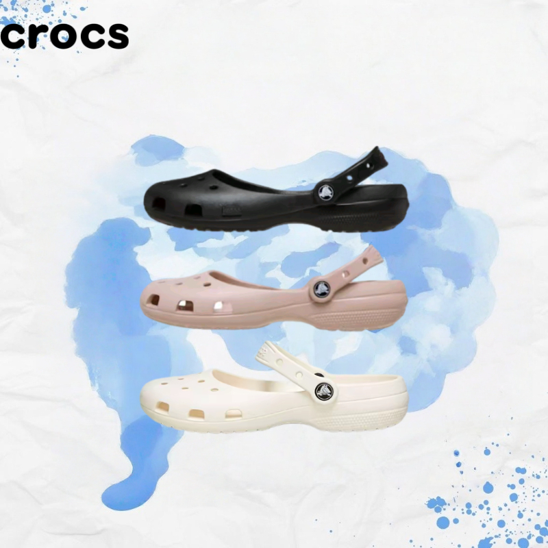 💙เป็นของแท้/crocs💙Women's Classic Ballet Shoes รองเท้าทรงบัลเล่ต์ รองเท้าแตะ - Quartz Pink / Black
