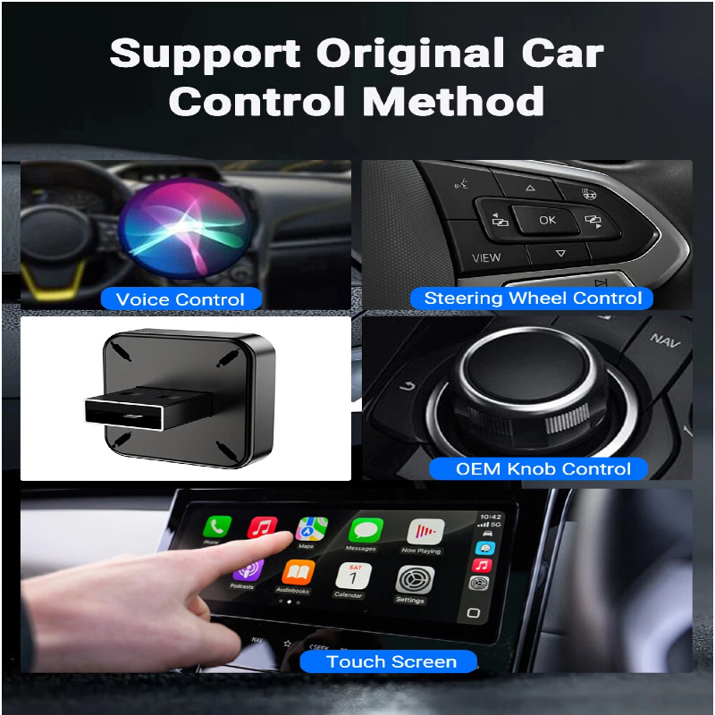 XUDA  2-in-1 Wireless CarPlay & Android Auto Adapter  เสียบใช้งานได้ทันที