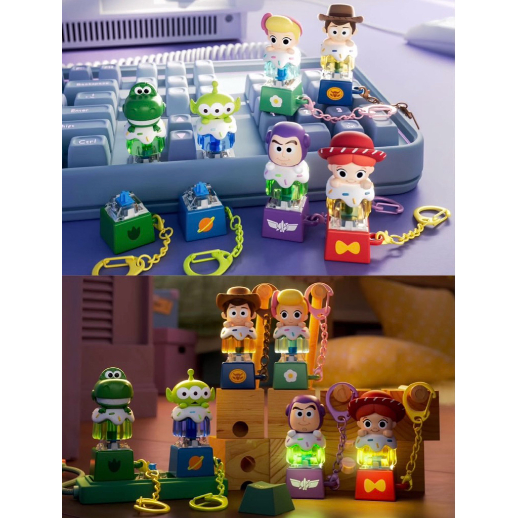 [ Pre-order 15-20วัน+ ] 🌈💥Toy Story Cream Pudding Keycap Keychain 🍮