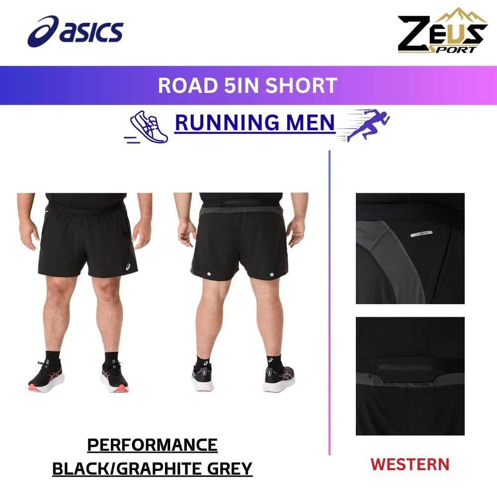 ASICS กางเกงกีฬาผู้ชาย ความยาว 5" แห้งไว คล่องตัวดี รูปที่ 3