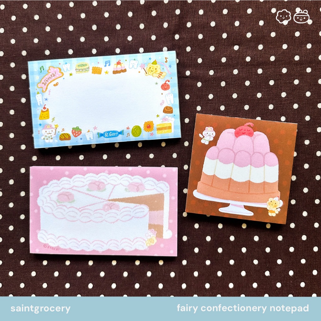 กระดาษโน๊ตแบบฉีก ไม่มีกาวในตัว Fairy Co. non-sticky notepad | saintgrocery
