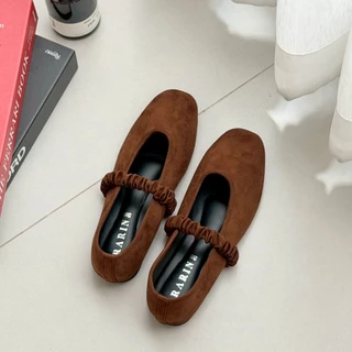 Rarin รุ่น ( Mabel ) ไซส์ 36-41 รองเท้าMary Jane Suede **เท้าอวบ เท้ากว้างเพิ่ม 1 ไซส์**