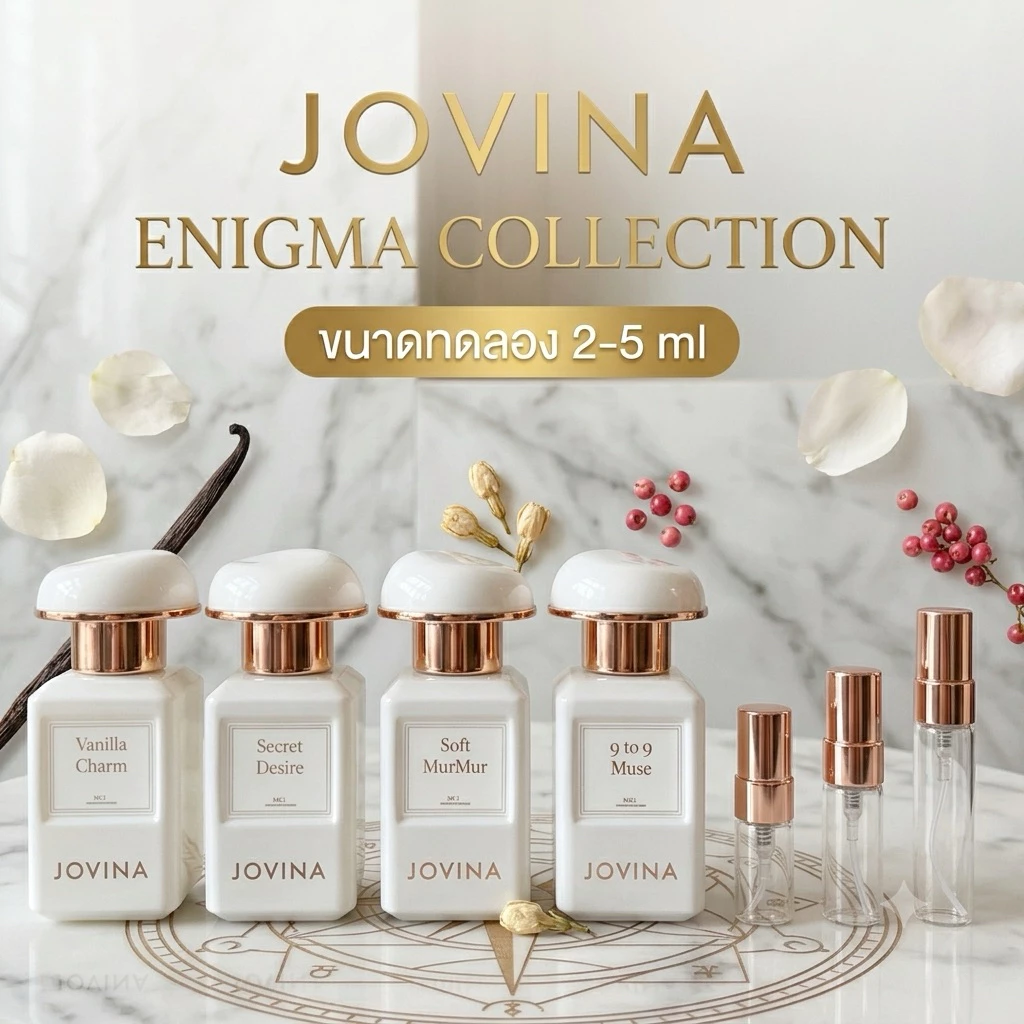 JOVINA น้ำหอมโจวีน่า The Perfume Chest - Enigma Collection โจวีน่าแย่งขาย ขนาดทดลอง 2-5 ml