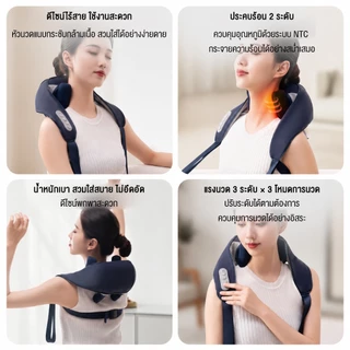 XUTI เครื่องนวดคอ เครื่องนวดคอ บ่า ไหล่ ไฟฟ้าอัจฉริยะ Blue|Neck and Shoulder Massager
