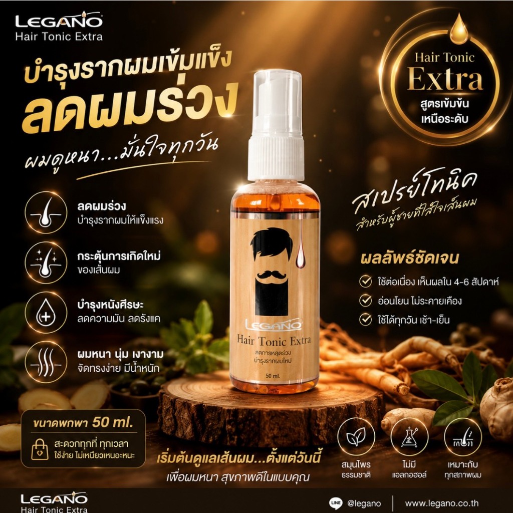 เข้มทุกหยด แฮร์โทนิค เร่งผมยาว ลีกาโน่ 120มล. รูปที่ 3