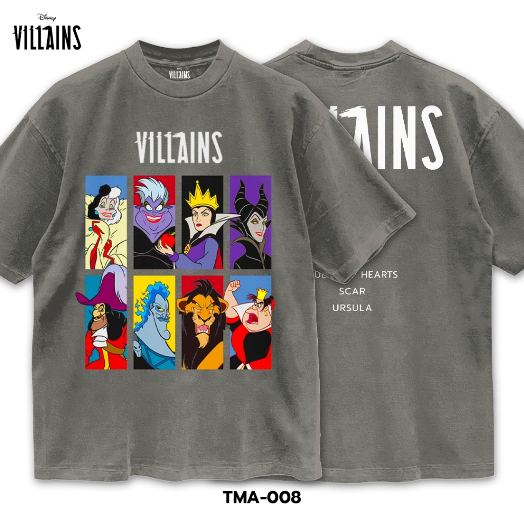Power 7 Shop เสื้อยืดการ์ตูน ลาย "รวมเหล่าตัวร้าย" ดิสนีย์ คอลเลคชั่น "Disney Villains"  (TMA-008)