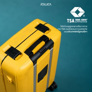 รับประกัน 5 ปี Rollica กระเป๋าเดินทางแบบล็อค ไร้ซิป รุ่น Frankfurt Next อึด ทึก ทน ล้อหมุน 360 องศา มีระบบล็อครหัส TSA