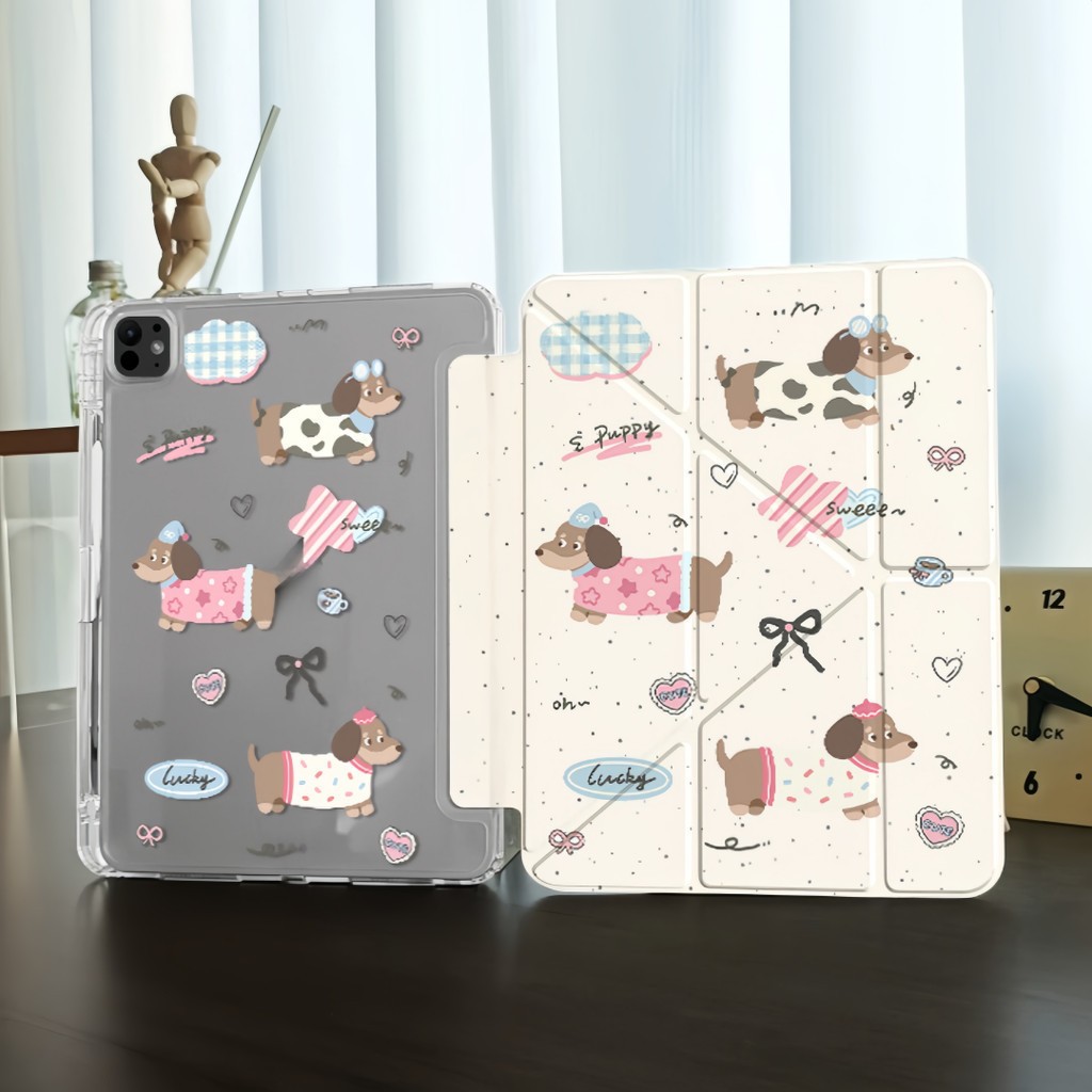 เคสสำหรับ Redmi Pad 2/SE11/8.7 Xiaomi Pad 8/8Pro 7/7Pro 6/6Pro Y-shaped หลังใส แบบยาว ขอบใส มีช่องใส่ปากกา กันกระแทก