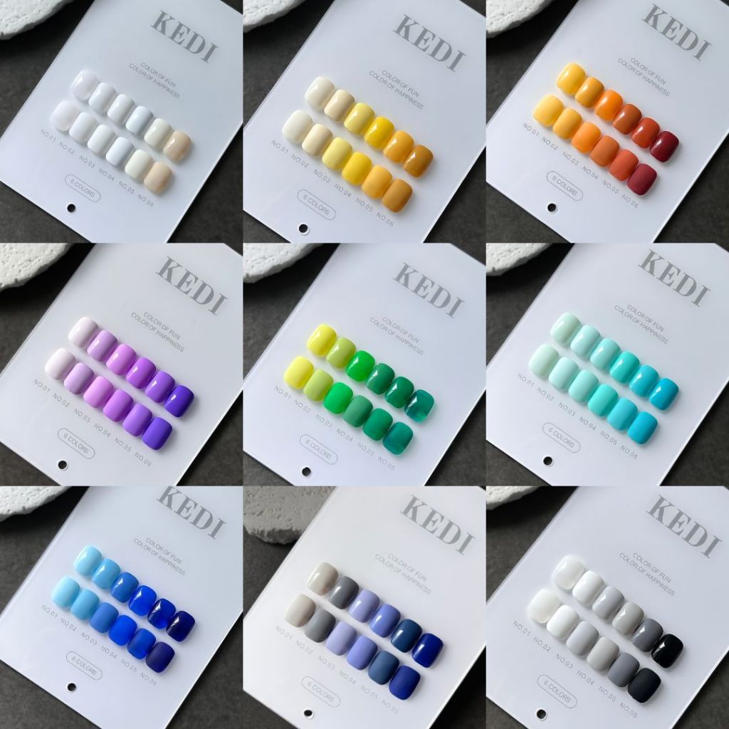 KEDI รวมสีเจลยกชาร์ต เซ็ต 6 สี 9 สี และ 12 สี