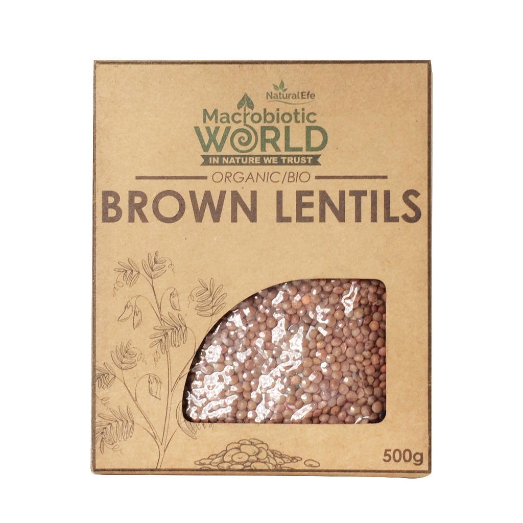 Organic/Bio Brown Lentils ถั่วเลนทิล สีน้ำตาล l Macrobiotic World Natural Efe l Beans