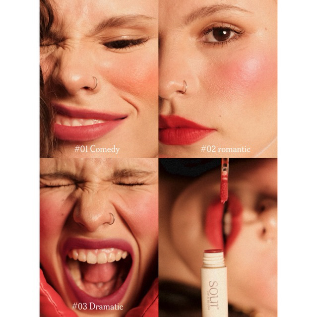 SOUR Lip & Blush l (แพ็กรวม 3 สี / เลือกสีเองได้)