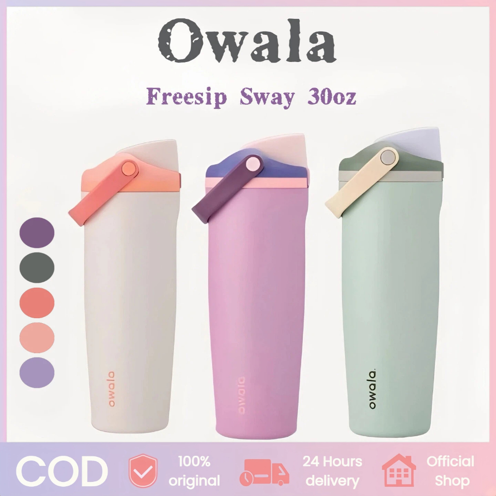 Owala FreeSip Sway 30oz (887ml) แก้วน้ำสแตนเลสหุ้มฉนวน ระบบล็อกนิรภัยพิเศษ