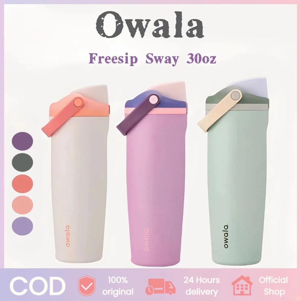 Owala FreeSip Sway 30oz (887ml) แก้วน้ำสแตนเลสหุ้มฉนวน ระบบล็อกนิรภัยพิเศษ
