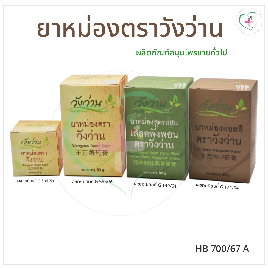วังว่าน ยาหม่องตราวังว่าน ยาหม่องแอลพีตราวังว่าน ขนาด 8 กรัม และ 50 กรัม บรรเทาอาการปวดเมื่อย ผลิตภัณฑ์สมุนไพรขายทั่วไป