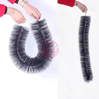 แปรงพู่ดักตะกอน สีเขียวสะท้อนแสง วัสดุกรองสำหรับบ่อกรอง บ่อปลา Filter Brush แปรงพู่บ่อปลา