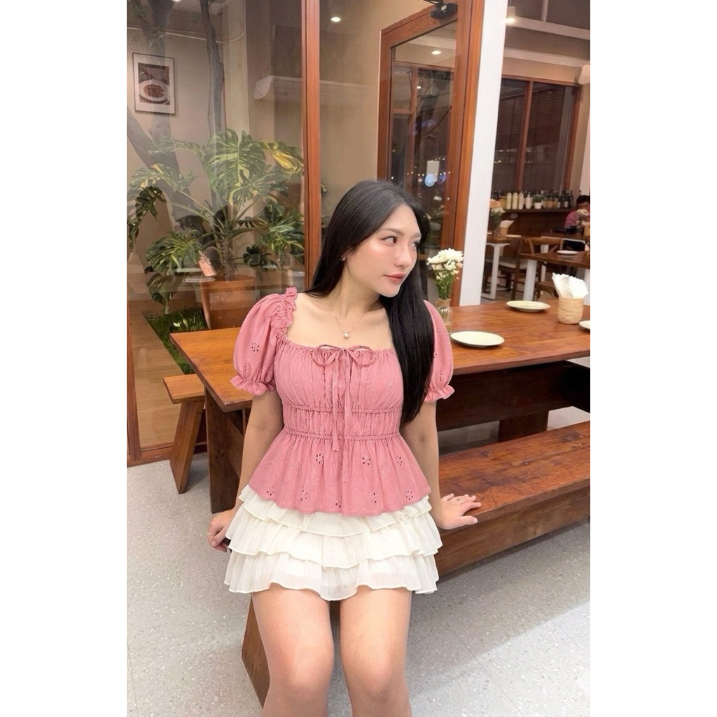 A55 เสื้อLily Top Muenfun
