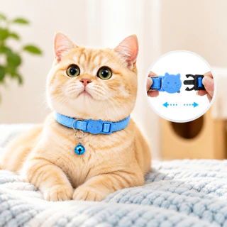 🐱 ปลอกคอแมว นิรภัย ปรับขนาดได้ นุ่มสบาย พร้อมกระดิ่ง ป้องกันการสูญเสีย สำหรับแมว สุนัขขนาดเล็ก