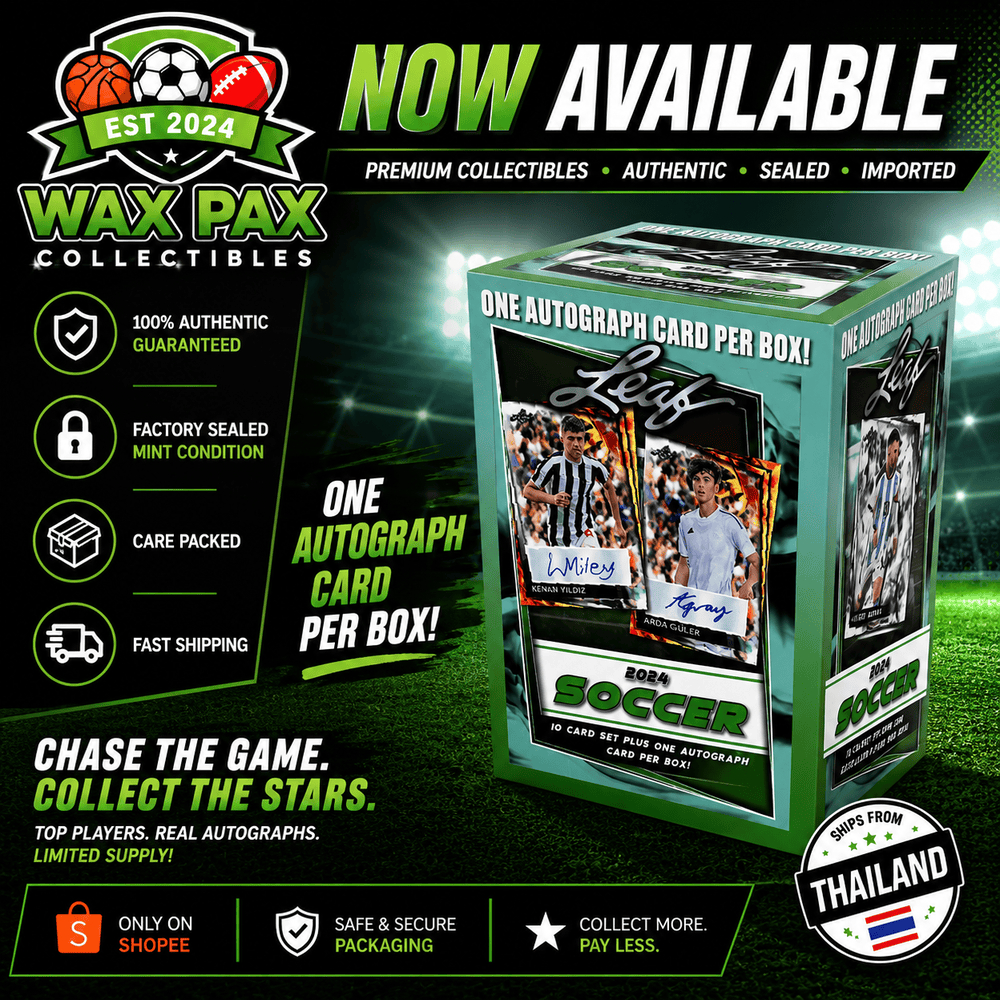 การ์ดสะสมฟุตบอล ของแท้จากอเมริกา 2024 Leaf Soccer Blaster Box One Autograph In Each Box!! **Import F