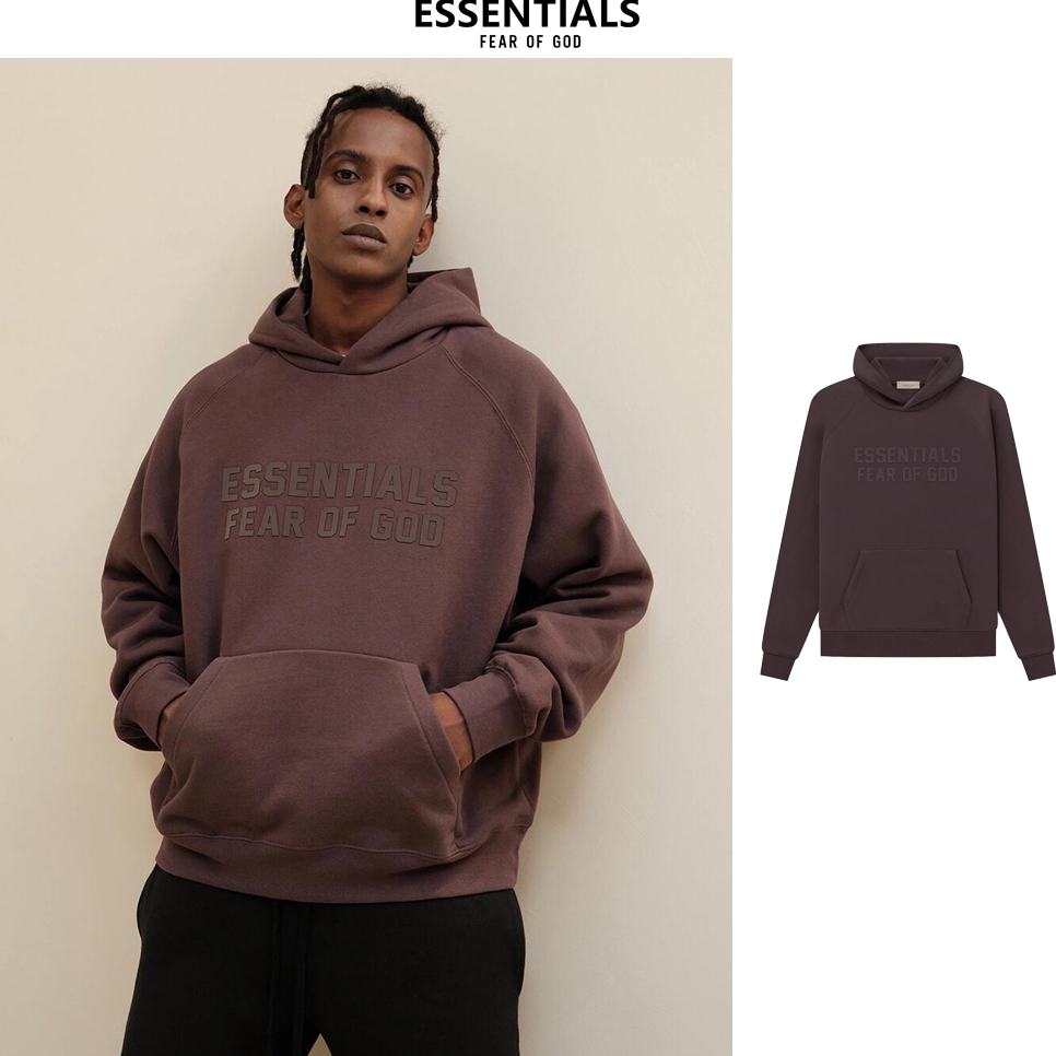 เสื้อฮู้ด Fear Of God Essentials Hoodie แท้ สําหรับผู้ชาย และผู้หญิง หลวมเสื้อฮู้ด/Dark Oatmeal