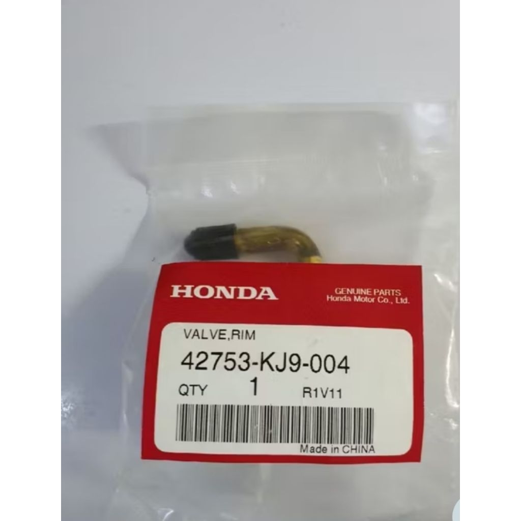 จุ๊ปลมแท้HONDA (แบบงอ) สำหรับรถที่ไม่มียางใน 42753-KJ9-004 จุ๊ปลมGiorno MSX 

