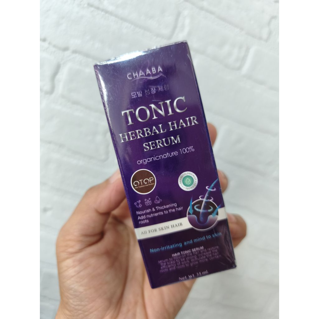 Chabaเซรั่มปลูกผม แฮร์โทนิค ชบา 35ml บำรุงเส้นผมและหนังศีรษะ ลดร่วง เร่งผมยาว