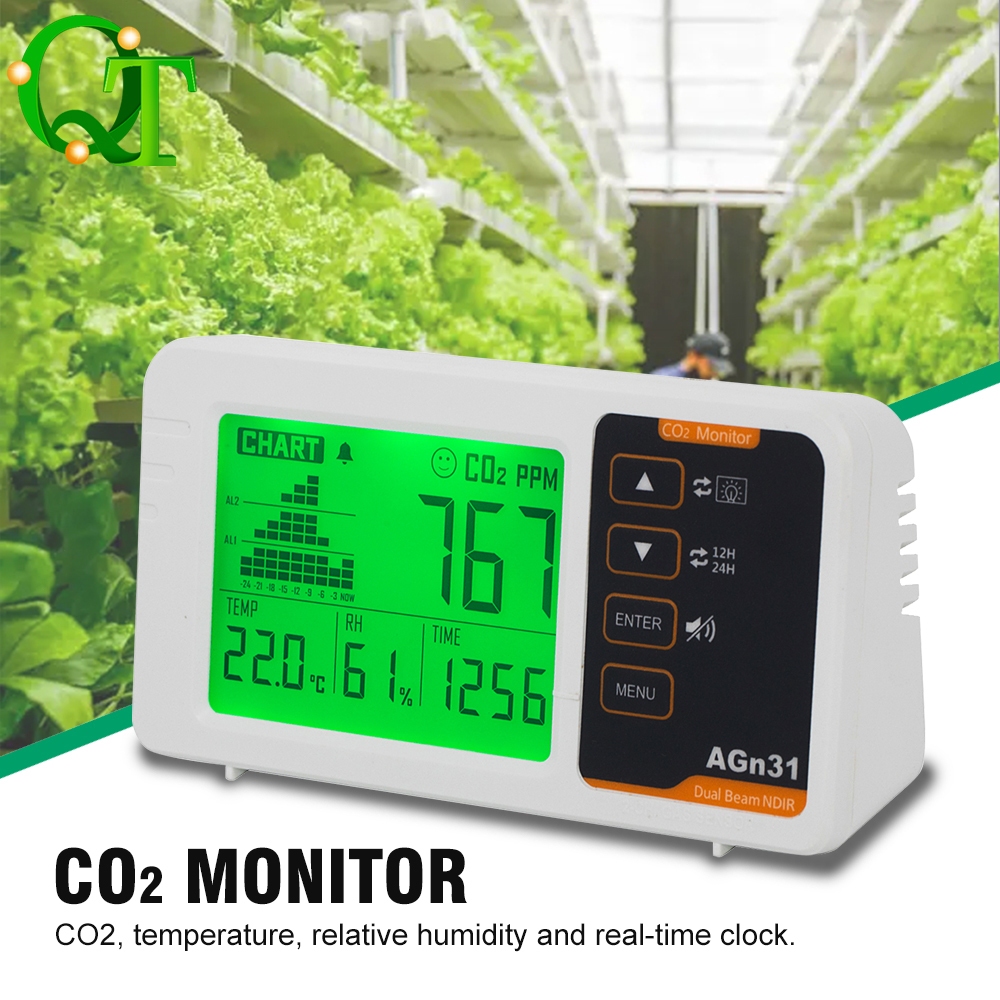 Co2 Monitor เครื่องตรวจจับอากาศคาร์บอนไดออกไซด์ Co2 Decector Temperature and Humidity sensor