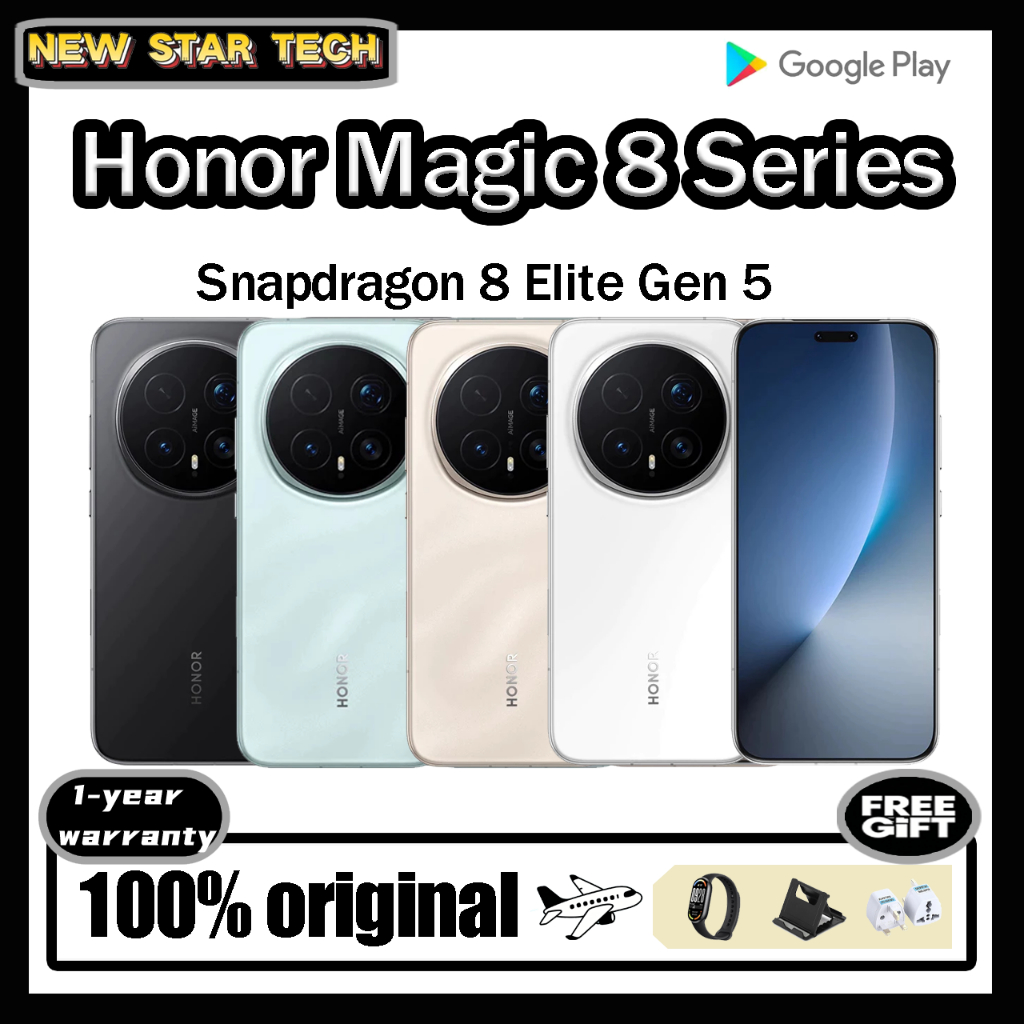 Honor Magic 8 Pro/Honor Magic 8/Snapdragon 8 Elite Gen 5/Honor Magic8 Pro/รับประกัน 12 เดือน/สนับสนุนไทยและ Google