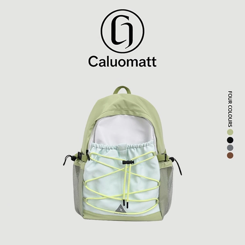 【Caluomatt.TH】กระเป๋าเป้สะพายหลัง ผ้าไนลอนกันน้ำ น้ำหนักเบา ความจุใหญ่ สไตล์ลำลอง สำหรับนักเรียนและท่องเที่ยว