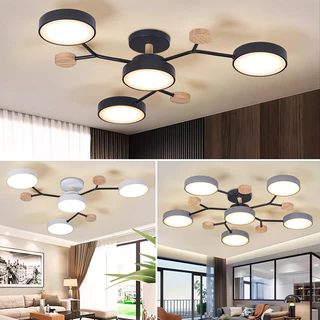 GOGEOUS โคมไฟเพดาน LED ไฟ3สี ขาวสว่าง/แสงธรรมชาติ/แสงอุ่น ไฟติดเพดาน ไฟห้องนอน ห้องนั่งเล่น ห้องทำงาน