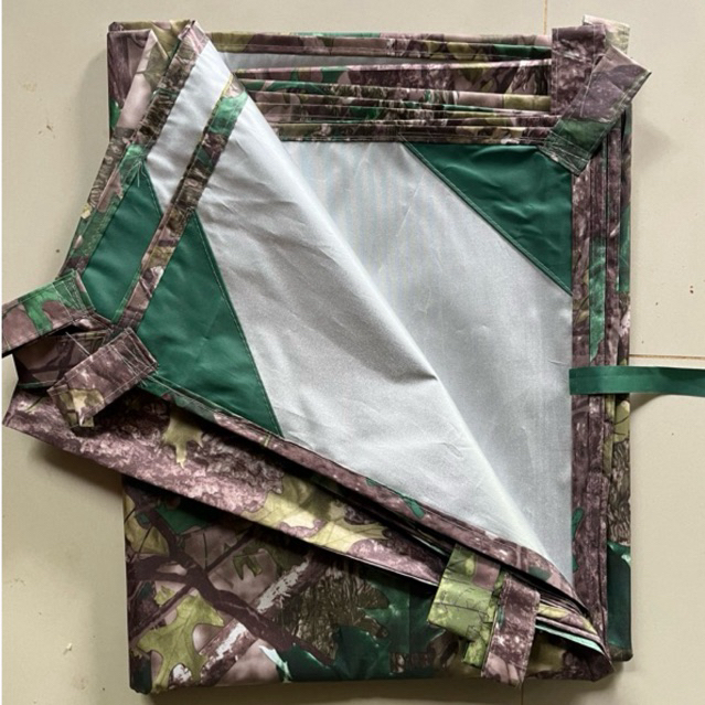 ผ้า ฟลายชีท uv 3*4 ลายป่าไม้ ลายทหาร