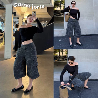 CAMO JORTS ขา5ส่วนลายทหาร jeansbypat