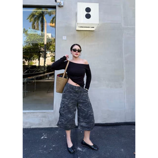 CAMO JORTS ขา5ส่วนลายทหาร jeansbypat