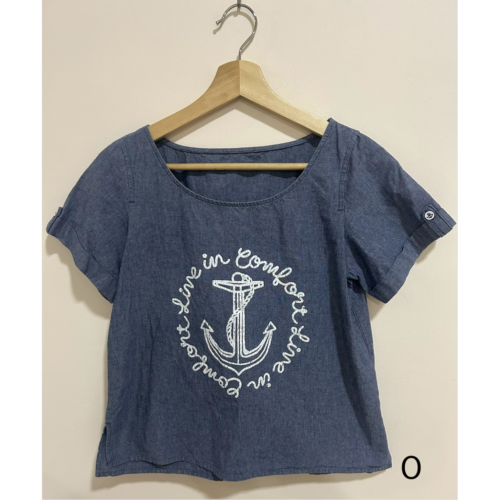 เสื้อผ้าแฟชั่นผู้หญิงมือสอง อก 34 ยาว 21 รหัส O