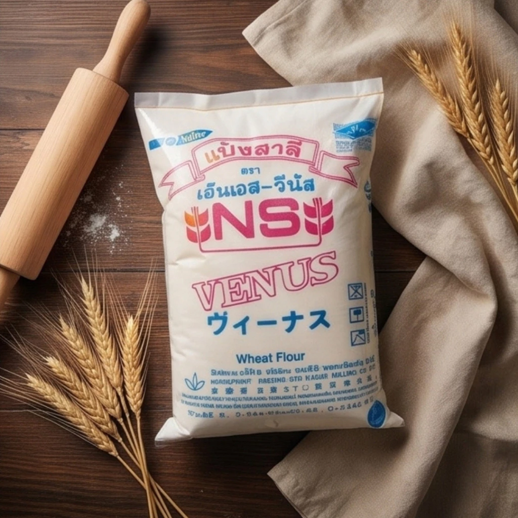 แป้งวีนัส NS-Venus Bread Flour แป้งขนมปังญี่ปุ่น ไม่ขัดสี นิสชิน วีนัส ทำโชกุปัง เนื้อเบา
