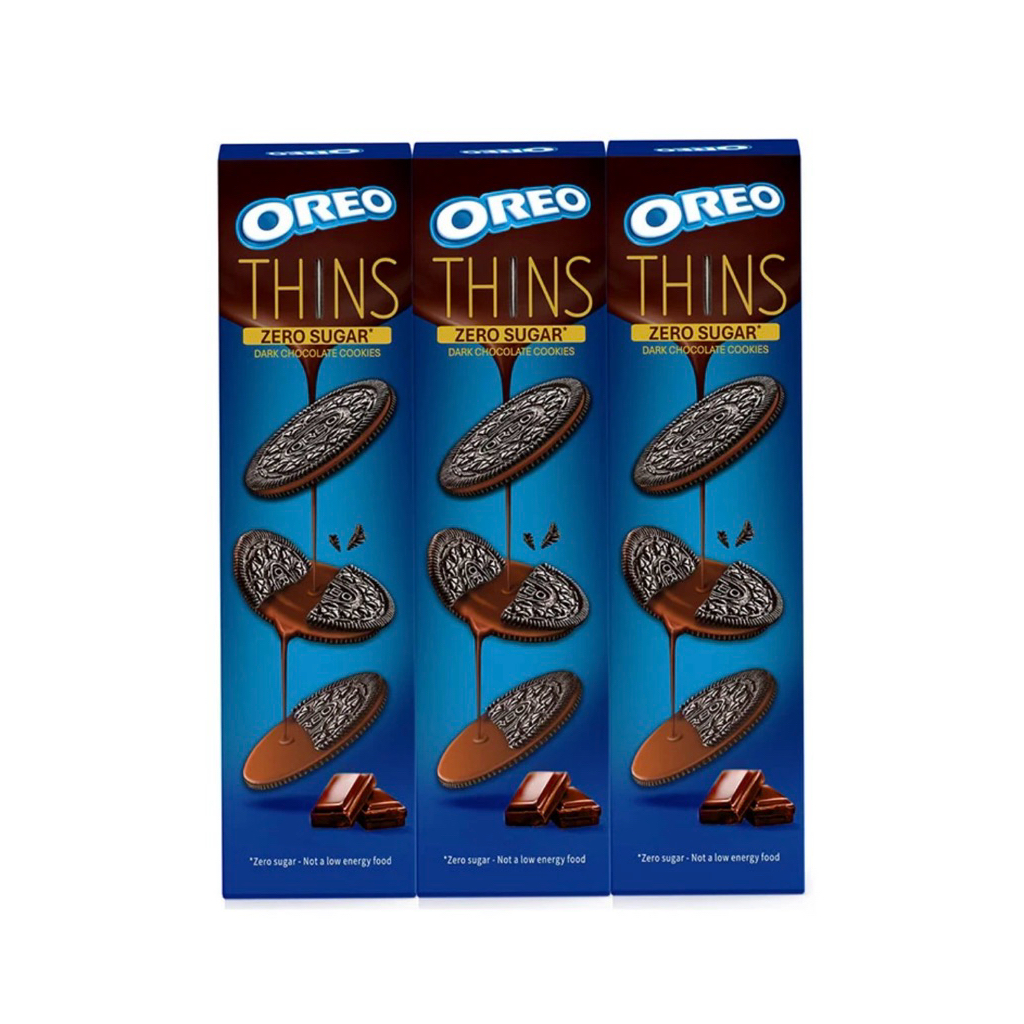 OREO โอรีโอ | คุกกี้ ทินส์ ซีโร่ ชูการ์ ดาร์กช็อกโกแลต ขนาด 62 กรัม X 3 กล่อง