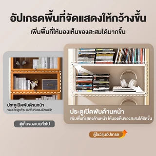 MICI ตู้โชว์กระจก ตู้โชว์ของสะสม ตู้เก็บของ ประตูเลื่อน โชว์ของสะสมได้ชัด แข็งแรงทนทาน มีหลายสี