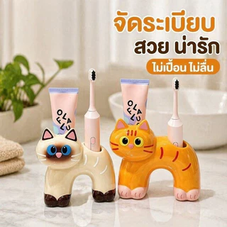 COD ที่วางแปรงสีฟันเซรามิก ทรงแอปเปิลน่ารัก มีช่องจัดเก็บ ไม่เจาะผนัง ครอบครัว ทนทาน ตกแต่งห้องน้ำ