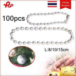 100 เส้น โซ่ไข่ปลา 8/10/15 cm โซ่พวงกุญแจ โซ่ไข่ปลาสีเงิน โซ่พวงกุญแจคล้องป้าย ใช้ทำพวงกุญแจ