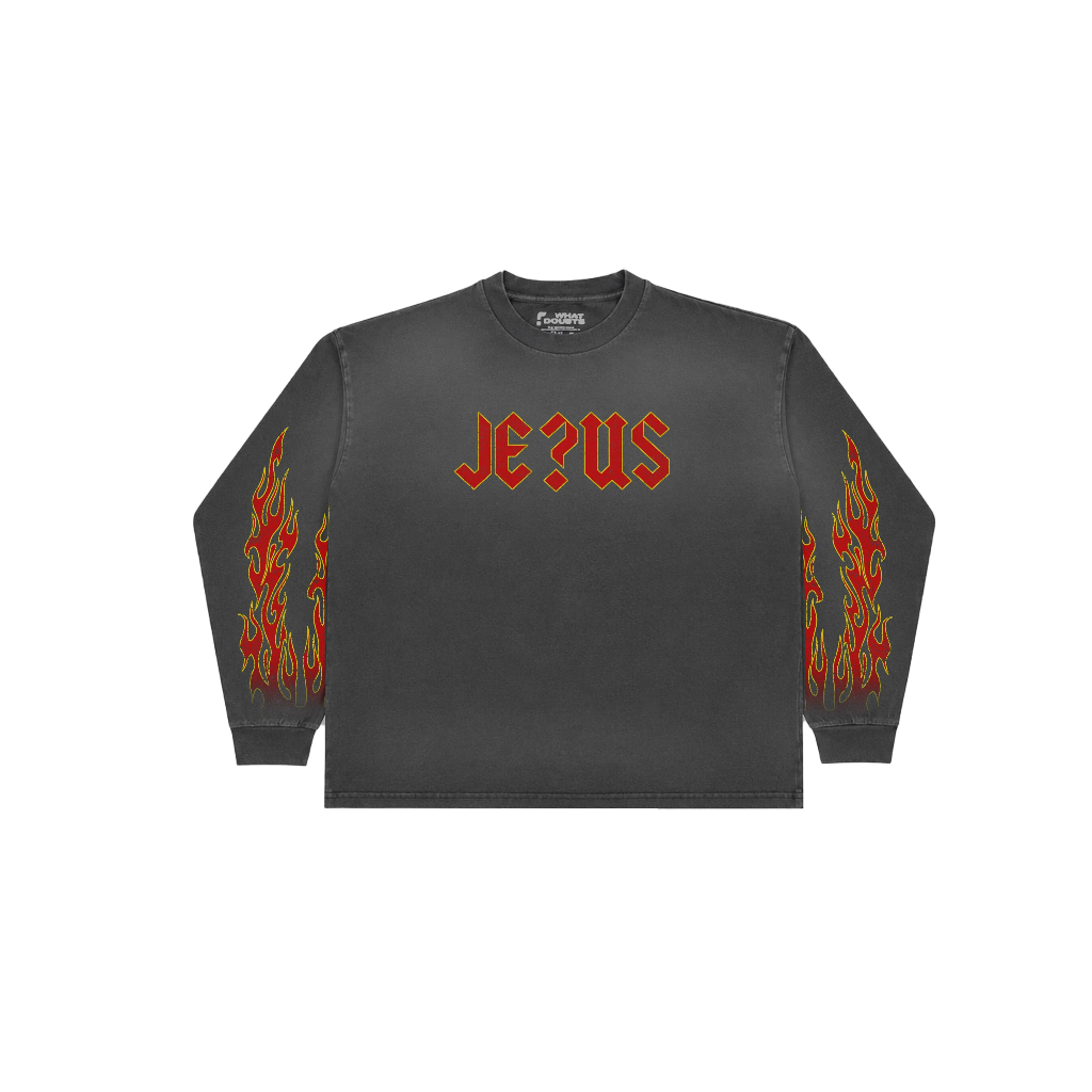 whatdoubts | JE?US faded long sleeve tee  | boxy