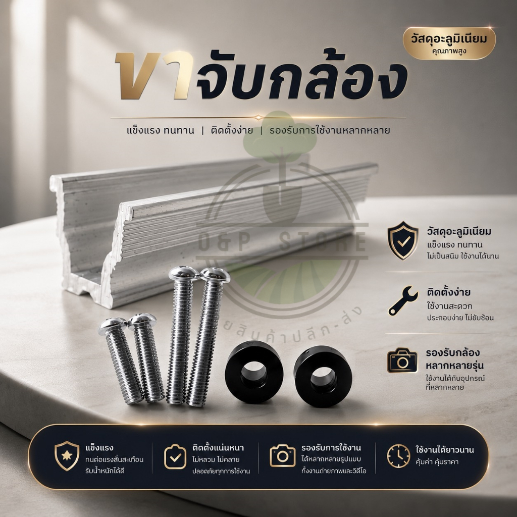 ขาจับกล้อง 2in1 (20มม.และ11มม.ในตัวเดียวกัน) สำหรับใส่ก้านสไลค์ หนังสติ๊ก พร้อมน็อต อลูมิเนียม แข็งแรง ทนทาน ใช้งานง่าย
